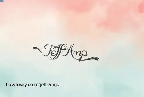 Jeff Amp