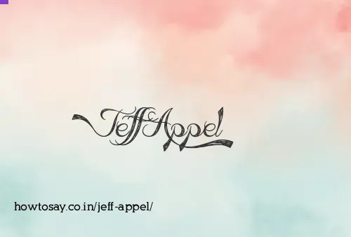 Jeff Appel