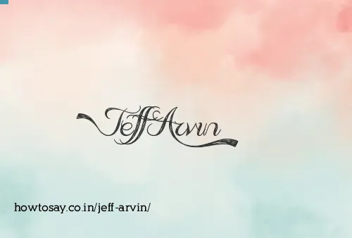 Jeff Arvin