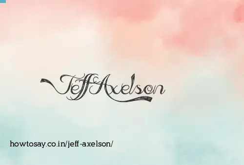 Jeff Axelson