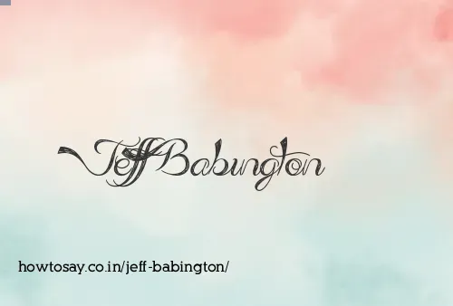 Jeff Babington