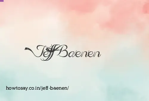 Jeff Baenen
