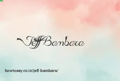 Jeff Bambara