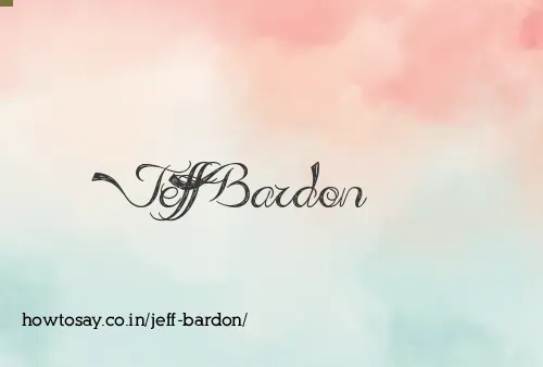 Jeff Bardon