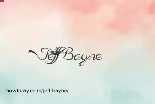 Jeff Bayne