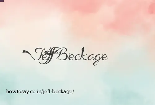 Jeff Beckage