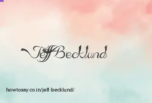Jeff Becklund
