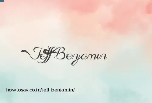Jeff Benjamin