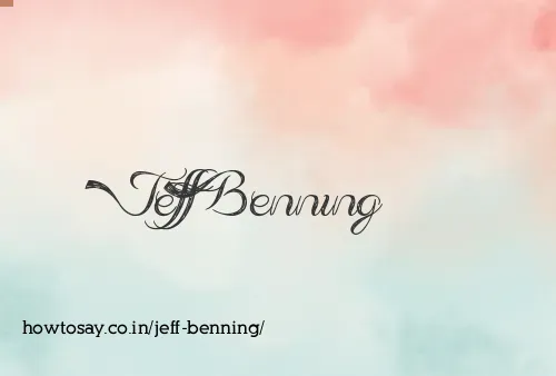 Jeff Benning