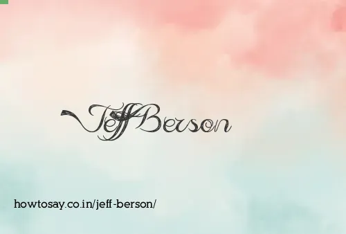 Jeff Berson
