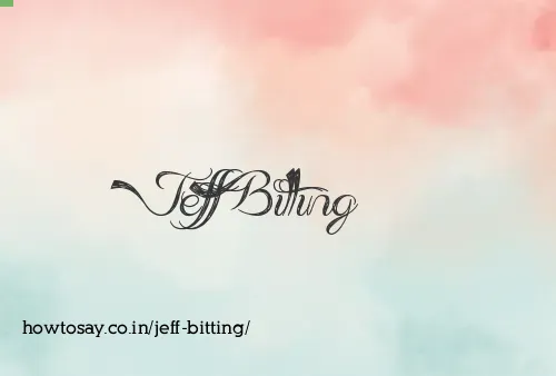 Jeff Bitting