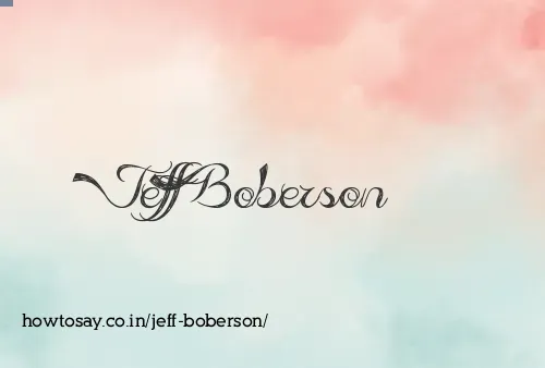 Jeff Boberson