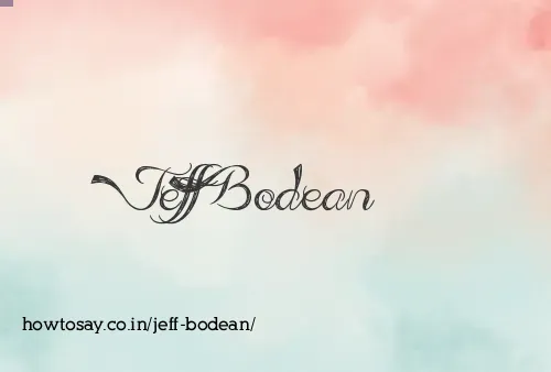 Jeff Bodean