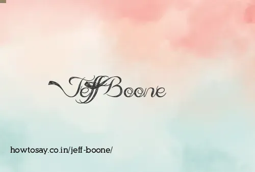 Jeff Boone