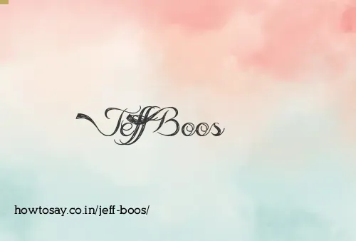 Jeff Boos