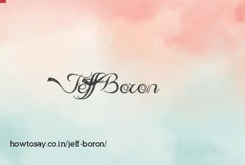 Jeff Boron