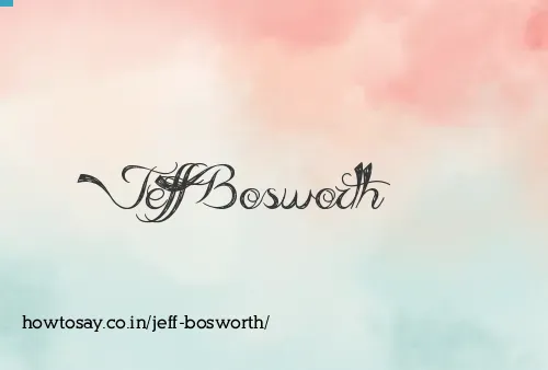 Jeff Bosworth