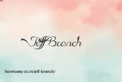 Jeff Branch