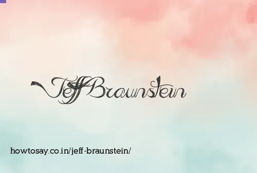 Jeff Braunstein