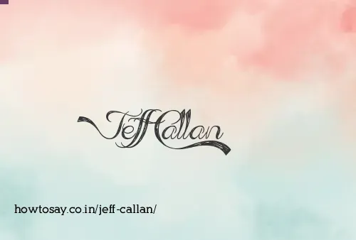 Jeff Callan