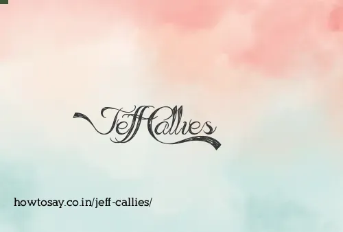 Jeff Callies