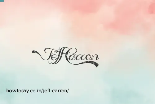 Jeff Carron
