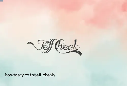 Jeff Cheak