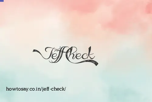 Jeff Check