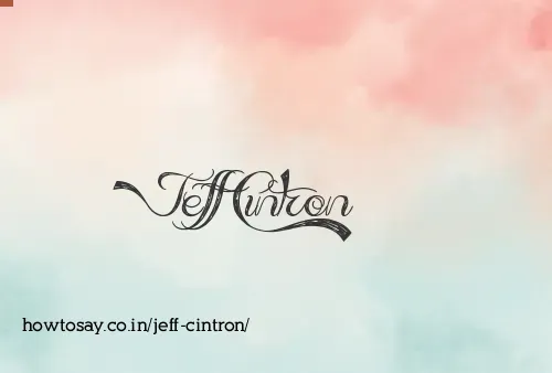 Jeff Cintron