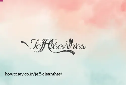 Jeff Cleanthes