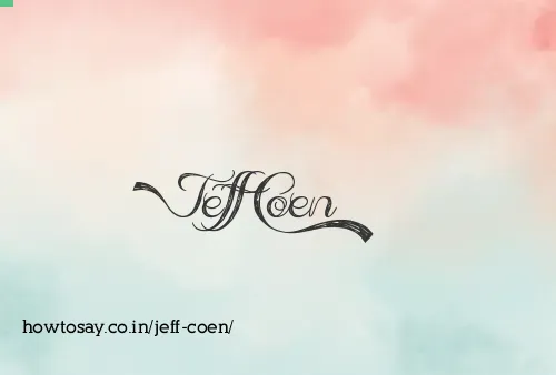 Jeff Coen