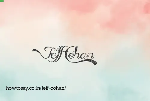 Jeff Cohan