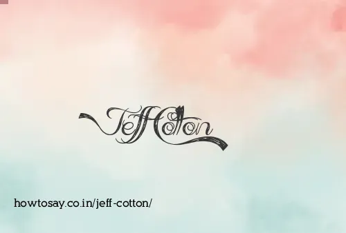 Jeff Cotton