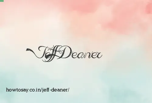 Jeff Deaner