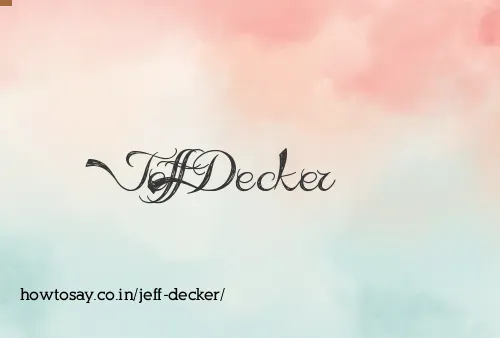 Jeff Decker