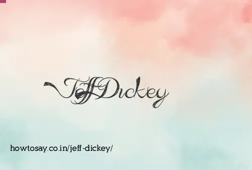 Jeff Dickey