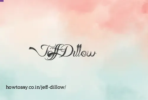 Jeff Dillow
