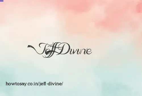 Jeff Divine