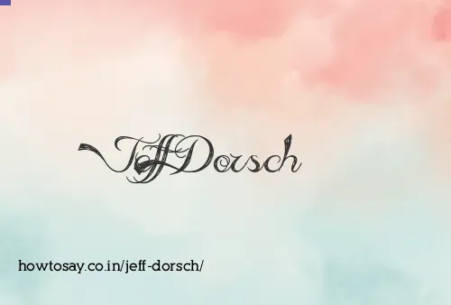 Jeff Dorsch