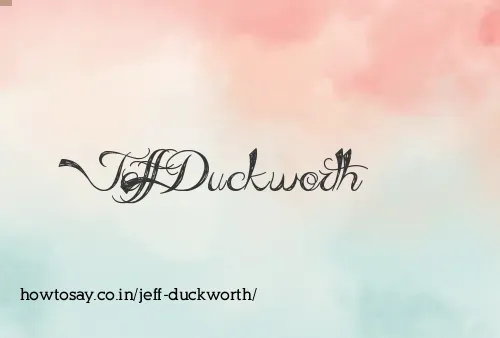 Jeff Duckworth