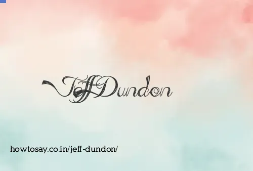 Jeff Dundon