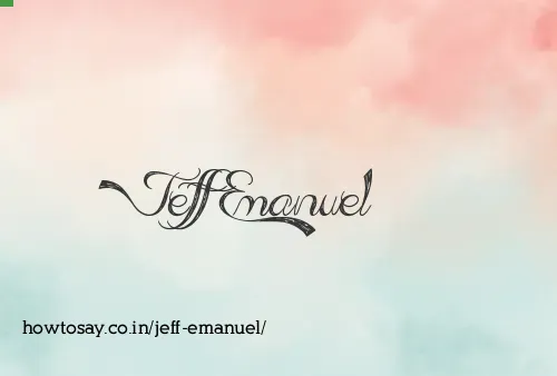 Jeff Emanuel