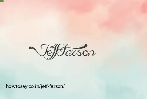 Jeff Farson