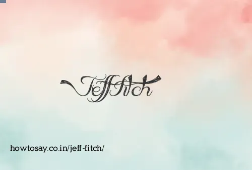 Jeff Fitch