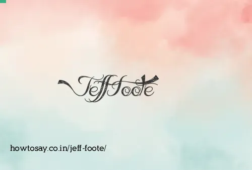 Jeff Foote