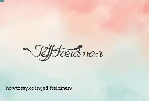 Jeff Freidman