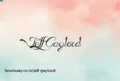 Jeff Gaylord