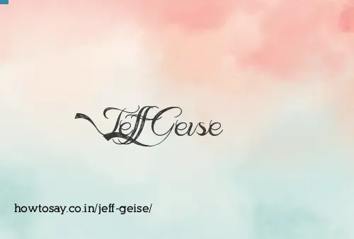 Jeff Geise
