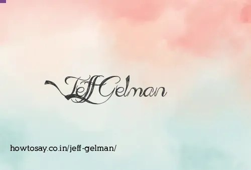 Jeff Gelman