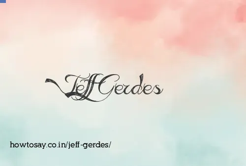 Jeff Gerdes